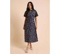 DOROTHY PERKINS Petite Tie Front Flutter Sleeve Printed Jersey Midi Dress 14