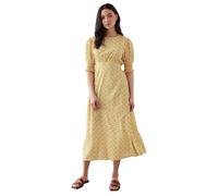 Petite Yellow Ditsy Shirred Cuff Midi Dress Dorothy Perkins Yellow 8