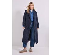 Dorothy Perkins Pinstripe Faux Wool Coat In Navy navy 20