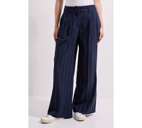Pinstripe Pleated Wide Leg Trouser Dorothy Perkins Navy 12