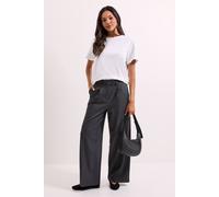 Dorothy Perkins Pinstripe Wide Leg Trouser In Grey grey 10
