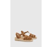 Dorothy Perkins Piper Faux Suede Gladiator Espadrille Flats In Camel camel