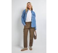 Dorothy Perkins Women's Pull On Barrel Leg Trouser in Khaki | Size: 16 Dorothy Perkins Khaki 16