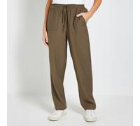 Dorothy Perkins Pull On Barrel Leg Trouser KHAKI SIZE 10