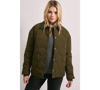 Dorothy Perkins Quilted Collared Jacket In Olive olive 18