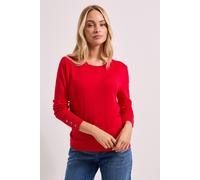 Dorothy Perkins Red Crew Neck Button Cuff Jumper red M