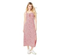 Dorothy Perkins Red Ditsy Sweetheart Tie Front Jersey Midi Dress, 16, Red