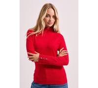 Dorothy Perkins Red Roll Neck Button Cuff Jumper red L