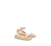 Dorothy Perkins Riva Faux Suede Strap Medium Espadrille Wedge Sandals, 4, Beige