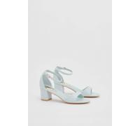Dorothy Perkins Rory Faux Leather Block Heel 2 Part Sandals In Blue blue