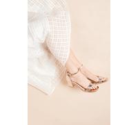 Womens Sammy Low Block Barely There Heels Gold 3