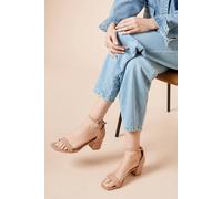 Womens Sammy Low Block Barely There Heels Taupe 3