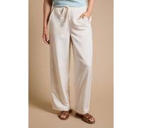 Dorothy Perkins Satin Relaxed Drawstring Contrast Trouser In Cream cream