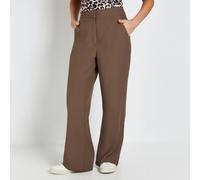Dorothy Perkins Stitch Waistband Straight Leg Trouser MOCHA SIZE 10