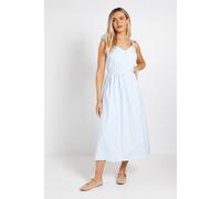 Dorothy Perkins Stripe Flutter Sleeve Midi Dress In Blue blue