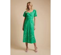 DOROTHY PERKINS Sweetheart Neck Printed Poplin Dress 8