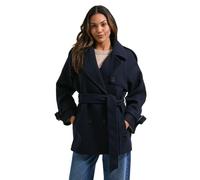 Dorothy Perkins Tab Detail Belted Coat, 14, Navy