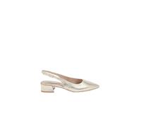Dorothy Perkins Tamara Low Block Heel Slingback Pointed Ballerinas, 4, Gold