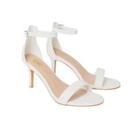 Tasha Barely There Medium Stiletto Heel Sandals Dorothy Perkins White 8