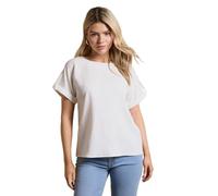 Dorothy Perkins Textured Roll Sleeve Blouse, 12, White