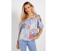 Dorothy Perkins Tie Shoulder Bardot Top multi
