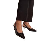 Dorothy Perkins Trixie Faux Patent Leather Slingback Kitten Heel Court Shoes