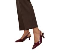 Dorothy Perkins Trixie Faux Patent Leather Slingback Kitten Heel Court Shoes