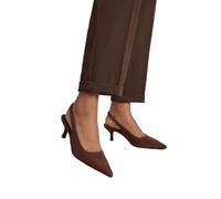 Dorothy Perkins Trixie Faux Suede Slingback Kitten Heel Court Shoes