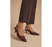 Dorothy Perkins Trixie Faux Suede Slingback Kitten Heel Court Shoes