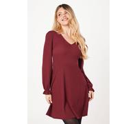 Dorothy Perkins V Neck Mini Dress In Berry berry