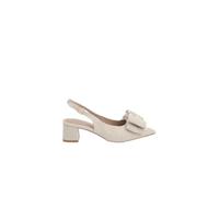 Dorothy Perkins Vania Textile Bow Detail Medium Block Heel Court Shoes, 5, Beige