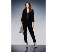 Dorothy Perkins Velvet Blazer In Black black