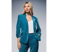 Dorothy Perkins Velvet Blazer In Teal teal