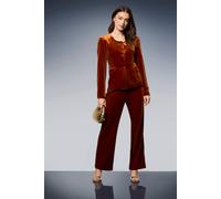 Dorothy Perkins Velvet Scoop Neck Blazer In Cinnamon cinnamon 12