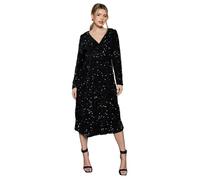 Velvet Sequin Wrap Midi Dress Dorothy Perkins Bottle Green 14