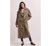 Dorothy Perkins Women's Wide Collar Animal Print Coat | Size: 16