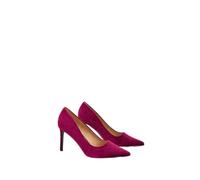 Dorothy Perkins Women's Wide Fit Dash Velvet Pointed High Stiletto Heel Court Shoes in Dark Red | Size: 3