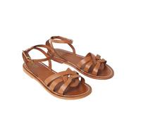 Dorothy Perkins Wide Fit Jaleesa Leather Woven Flat Sandals, 7, tan