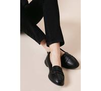 Dorothy Perkins Wide Fit Lara Penny Loafers In Black black 6