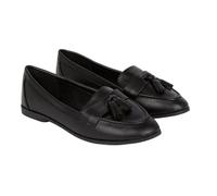 Dorothy Perkins Womens Loafer Flats Black Stylish Tassel Wide Fit Comfort