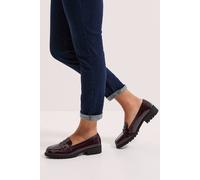 Dorothy Perkins Wide Fit Leoni Chunky Loafers In Oxblood oxblood 3
