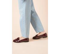 Dorothy Perkins Wide Fit Loretta Tassel Loafers In Burgundy burgundy 7