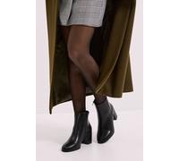 Dorothy Perkins Wide Fit Morgan Round Toe Medium Block Heel Ankle Boots In Black black 3