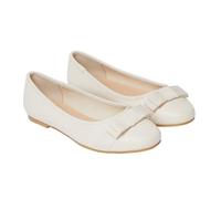 Dorothy Perkins Wide Fit Paris Bow Detail Ballet Pumps, 5, Cream