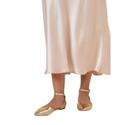 Womens Poppy Open Back Ballet Flats Gold 5