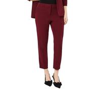 Dorothy Perkins Women’s Slim Leg Tailored Ankle Grazer Trousers, Slim Leg, All Season, Office, Workwear, Smart Casual, Evening Burgundy