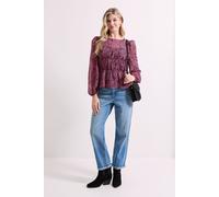 Animal Sheer Yoke Printed Chiffon Shirred Top Dorothy Perkins Animal 10