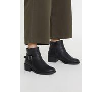 Dorothy Perkins Womens Black Biker Boots Marsha Comfort Ankle Design