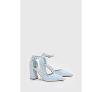 Dorothy Perkins Women's Blanche Ankle Strap Pointed High Block Heel Court Shoes in Blue | Size: 5 Dorothy Perkins Blue 5