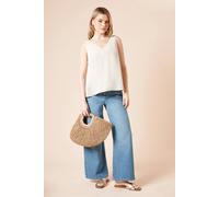 Dorothy Perkins Women's Built Up V Neck Cami in Stone | Size: 18 Dorothy Perkins Stone 18